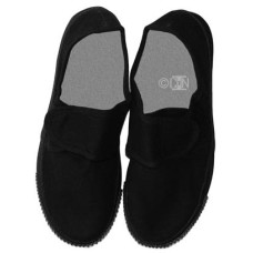 Black Unisex Velcro Plimsolls